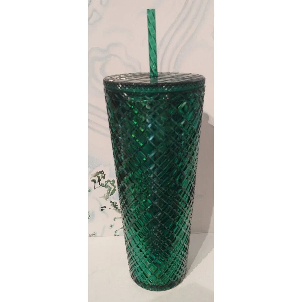 Starbucks Emerald Green Jeweled Venti Tumbler 24 oz Cold Cup 2022.